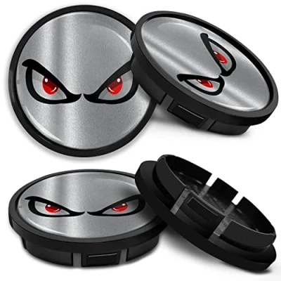 Image of SkinoEu Compatible with Wheel Center Caps VW Volkswagen Centre Hubcaps 5G0601171 66mm No Fear Eyes CR 8