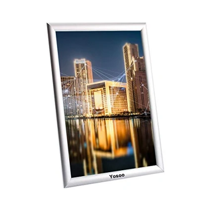 Image of A4 Snap Frame Silver Poster Picture Holder Display Retail Wall Notice Board with 25mm Anodised (A4, Pack of 5)