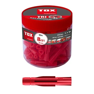 Image of TOX all purpose plugs Tri 8 x 51 mm, 90 pieces, round tin, 010260051