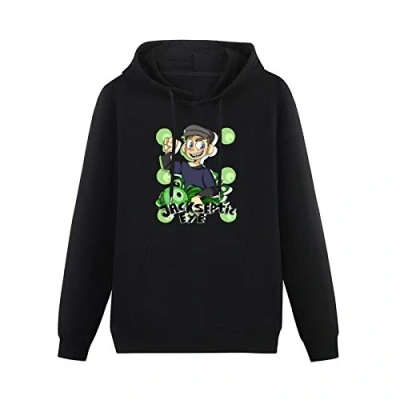 Image of kfr Long Sleeve Hooded Sweatshirt Flycro Jacksepticeye Fashion Cotton Blend Hoody Black