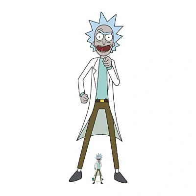 Image of Star Cutouts SC4261 Rick Sanchez Scientist and Morty Lifesize Cardboard Cutout