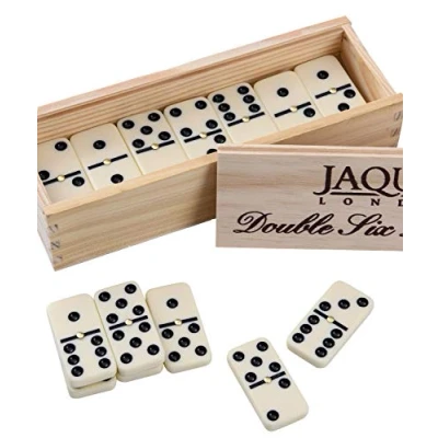 Image of Jaques of London Dominoes Set Complete D6 Game for Adults &amp; Children Luxury Dominos Traditional Games Since 1795