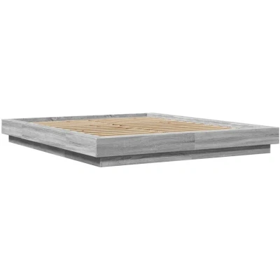 Image of vidaXL Bed Frame without Mattress Grey Sonoma 160x200 cm