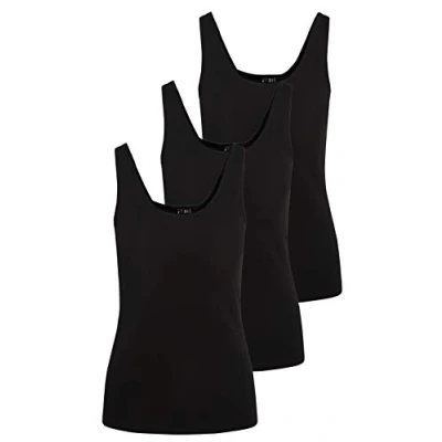 Image of VERO MODA Women&#039;s Vmmaxi My Soft Uu Tank Noos Top, Black (3 x Black), XL