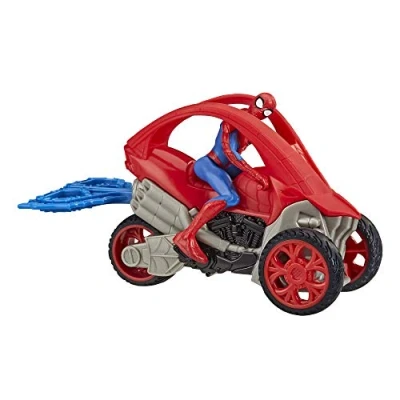 Image of Marvel Spider Man: Man Stunt Vehicle 15 cm Scale Super Hero Action Figure and Toy, Great For Children Aged 4 Up