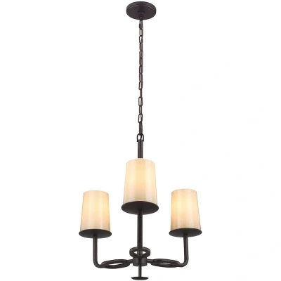 Image of Huntley Multi Arm Chandelier 3 Light Bronze Finish, E27