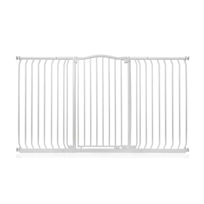 Image of Bettacare Extra Tall Curved Top Dog Gate, 161cm 170cm, Matt White, 100cm in Height, Pressure Fit Pet Gate for and Puppy, Barrier, Easy Installation