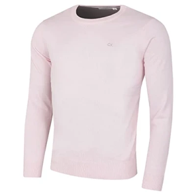 Image of Calvin Klein Mens Crew Neck Sweater Pink XXL