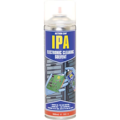 Image of (PACK OF 3) Action Can I.P.A. Isopropyl Alcohol Electrical switch / component gentle solvent Cleaner 500ML