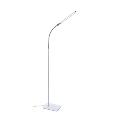 Image of daylight UnoPro Floor New LED Lamp 6,000K, 1,145 Lux at 30cm, 4 Brightness Levels, Flexible Arm, Energy Efficient, White