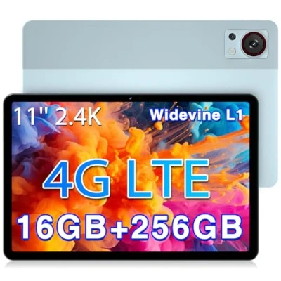 Image of DOOGEE T30S 2024 Newest Tablet 11&#039;&#039; Android 14 16GB+256GB/1TB TF Octa Core, 2.4K Display, 8580mAh, 4G LTE Tablet, Bluetooth 5.0+2.4G/5G WiFi 13MP+8MP, GPS, Type C,2 Years Warranty Blue