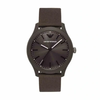 Image of Emporio Armani Men&#039;s Analog Quartz Watch with Plastic Strap AR11655