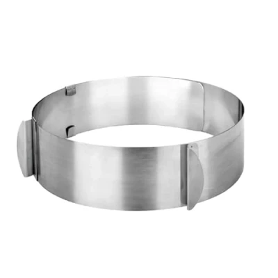 Image of Ibili Pastry Ring Adjustable 16 30 cm of Stainless Steel, Silver, 17 x 7