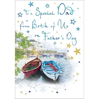 Image of Piccadilly Greetings Traditional Father&#039;s Day Card Dad from Both of US 9 x 6 inches Regal Publishing (C88390)