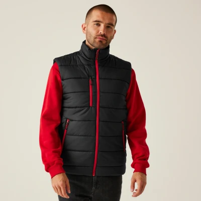 Image of Regatta Professional Men&#039;s Insulated Navigate Thermal Bodywarmer Black Classic Red, Size: 3XL