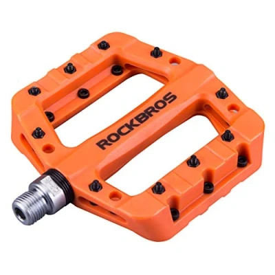 Image of ROCKBROS Bike Pedals Nylon Fiber 9/16&quot; Cycling Wide Platform Flat Bicycle for Road 3 Bearings Antiskid Waterproof Dustproof
