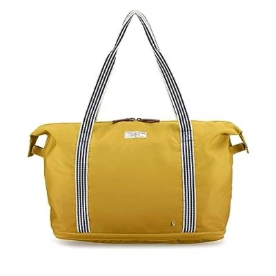 Image of Joules Coast Collection, Unisex, Softside Foldable Packaway Duffle for Travel Or Overnight, Portable, Carry On, One Size, Antique Gold