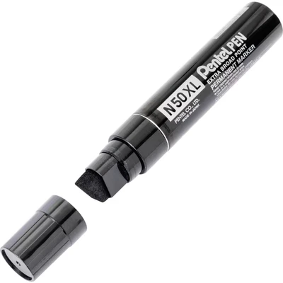 Image of Pentel N50XL Extra Broad Point Permanent Marker Black (Pack 6)