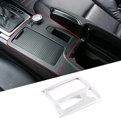 Image of DIYUCAR For C Class W204 2008 2014 Car ABS Matte Silver Central Console Cup Holder Frame Trim Accessory Benz E W212 Coupe W207 C207 Right Hand Drive