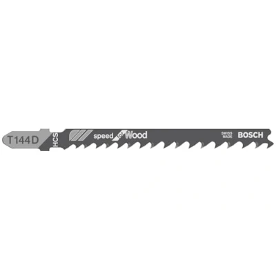 Image of Bosch 100x Jigsaw Blade T 144 D Speed for Wood (for Soft Wood, Chipboard, Plywood panel, Straight Cuts, Professional Accessories Jigsaw)
