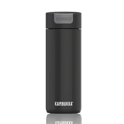 Image of Kambukka Travel Mug 500ml/17oz Insulated Coffee Cup Leak Proof Thermal Stainless Steel Flask to go hot Cold Olympus Matte Black
