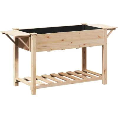 Image of vidaXL Garden Planter with Shelves 155x59x76 cm Solid Wood Fir