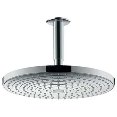 Image of hansgrohe Raindance Select S 300 overhead shower with ceiling connector, 2 spray modes, chrome 27337000