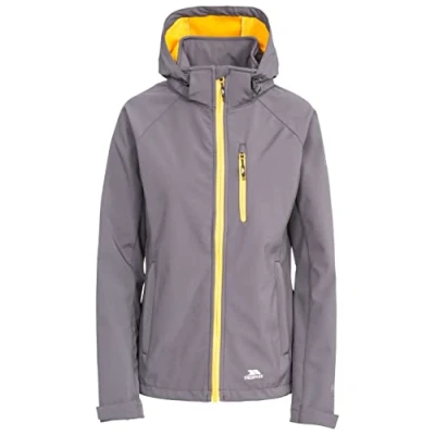 Image of Trespass Lorina, Pink Lady, XS, Waterproof Softshell Jacket with Removable Hood for Women, X Small,