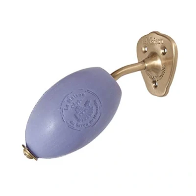 Image of Maison du Savon de Marseille Rotating Wall Mounted Soap Holder Durable Brass Finish with 270 Gram (Lavender)