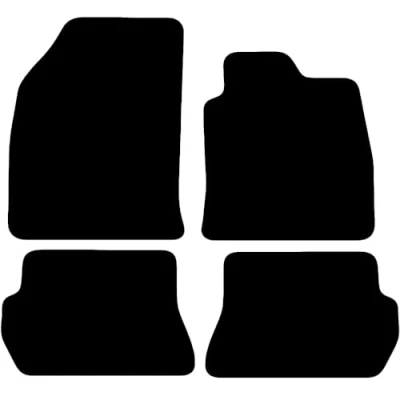 Image of Carsio Carpet Car Mats For Ford Fusion Automatic 2002 2012 Tailored Fit Floor Mat Set Complete Accessory Black Custom Fitted All Weather, Anti Slip Backing &amp; Trim