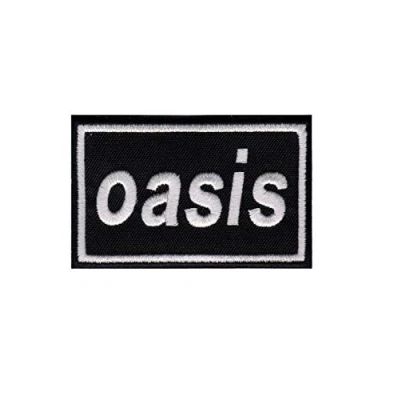 Image of Oasis Schwarz Silber Patch Badge Embroidered Iron on Applique Souvenir Accessory