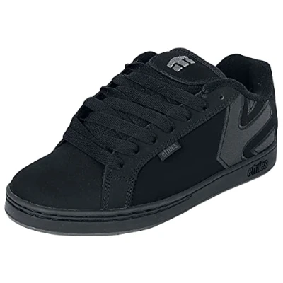 Image of Etnies Fader Skate shoes, Size: 7, Black dirty wash leather and imitation