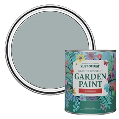 Image of Rust Oleum Grey Mould Resistant Garden Paint In Gloss Finish Mineral 750ml