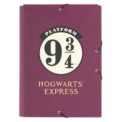 Image of Grupo Erik Harry Potter A4 File Folder 13.4 x 10 inches 34 25.5 cm, 3 Flap Document Organizer, School Folder, Stationery, Gifts