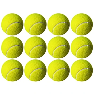 Image of 24 12 1 x TENNIS BALLS Outdoor SPORTS Fun Strong Dog Fetch TOY Play Durable CRICKET Training Beach Leisure Coaching Throwing Catch Practice Garden Park Games (ECO PACK (12 BALLS))