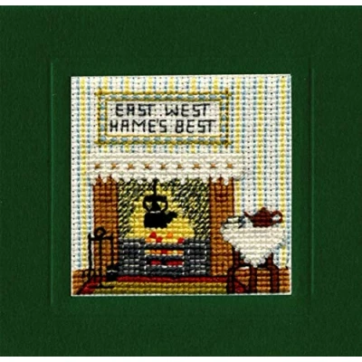 Image of Textile Heritage Hame&#039;s Best A Counted Cross Stitch Card Kit