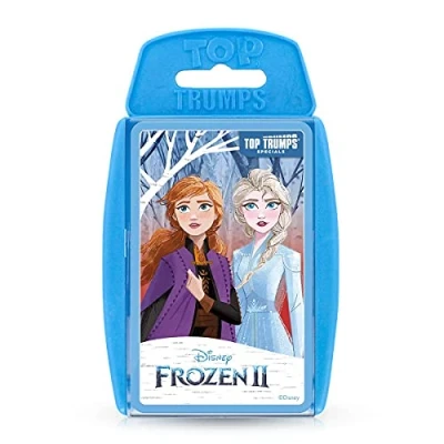 Image of Top Trumps Disney Frozen 2 Specials Card Game, visit Arendelle and play with Queen Elsa, Anna, King Agnarr, Iduna Olaf, educational gifts toys for boys girls aged 6 plus