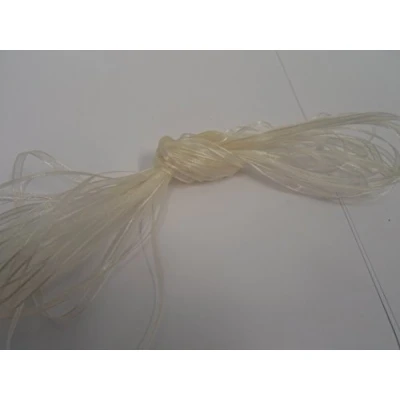 Image of 1 roll of 3mm Sheer Organza Ribbon x 50 metres Cream Double Sided 3 mm