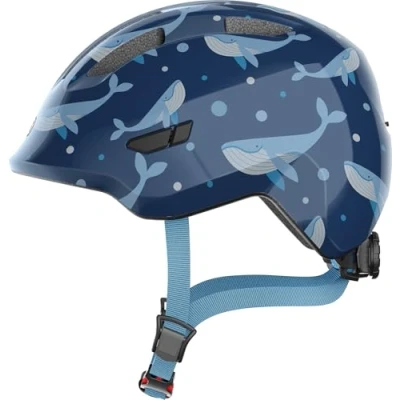 Image of ABUS Smiley 3.0 children&#039;s helmet bike with a low fit, child friendly designs &amp; space for pigtail girls and boys