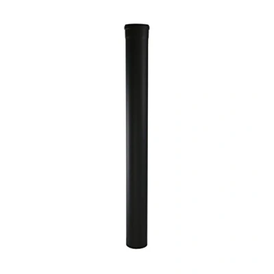 Image of Kamino Flam Ø 100mm Steel Stove Pipe, Exhaust Pipe for Pellet Flue approx. 1000mm Straight Length Chimney Senotherm Coated Stoves, Heat Resistant Single Wall Black
