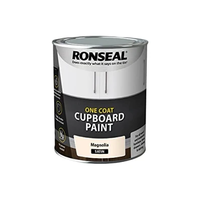 Image of Ronseal One Coat Cupb Paint Magnolia Satin 750ml