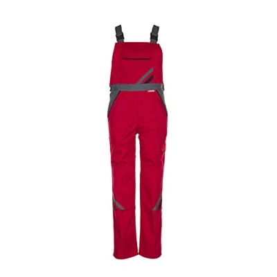 Image of Planam 2336094 Size 94 &quot;Highline Dungarees Red/Slate/Black