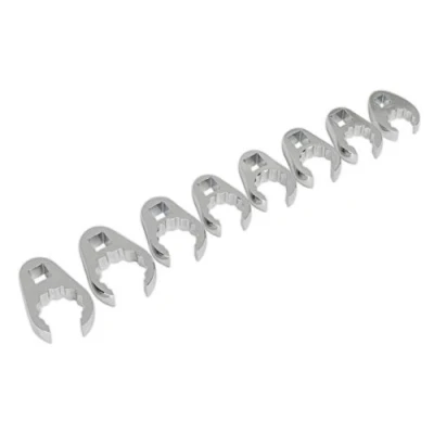 Image of Sealey Premier Crow&#039;s Foot Spanner Set 8pc 1/2&quot;Sq Drive Metric