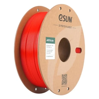 Image of eSUN PETG Filament 1.75mm, High Toughness Filament, 1KG Spool (2.2 LBS) 3D Printing for Printers,Solid Red