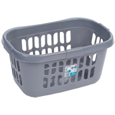 Image of Casa Hipster laundry basket (Silver) 60cm x 39cm 30.5cm