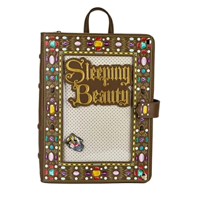 Image of Loungefly Disney Sleeping Beauty Collector Pin Womens Double Strap Shoulder Bag Purse, Multi, One Size, Modern