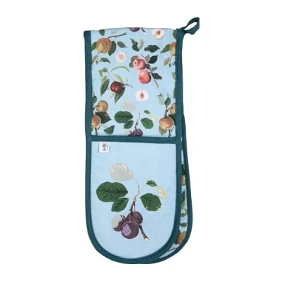 Image of RHS Hooker Fruit Organic Cotton Double Oven Glove Blue