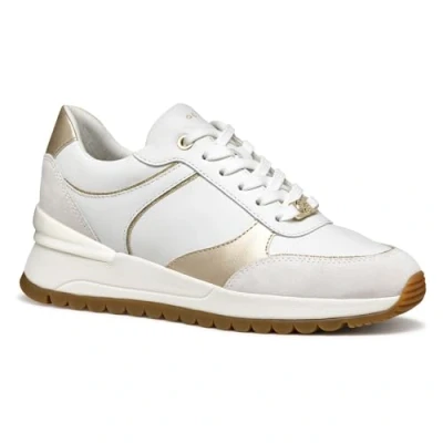 Image of Geox Women&#039;s D DESYA A Sneaker, White/Lt Gold, 5 UK