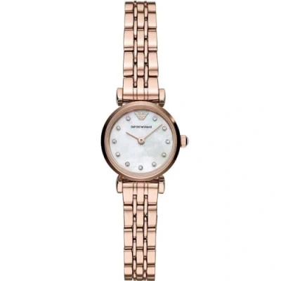 Image of Emporio Armani Watch for Women, Two Hand Movement, 22 mm Rose Gold Stainless Steel Case with a Strap, AR11203