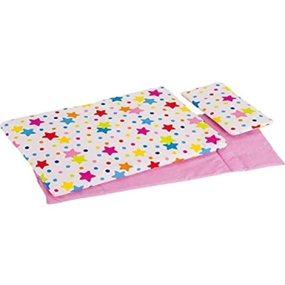 Image of GOKI 51564 Bedding Set for Dolls, Stars, Mixed, Moyen